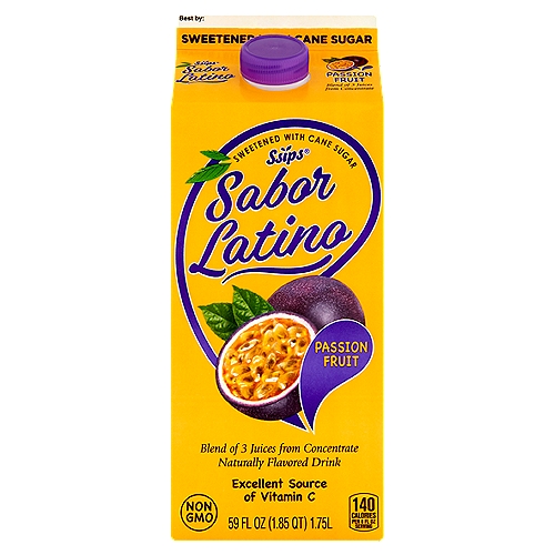 Ssips Sabor Latino Passion Fruit Naturally Flavored Drink, 59 fl oz