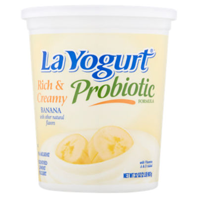 La Yogurt Probiotic Rich & Creamy Banana Blended Lowfat Yogurt, 32 oz