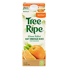 Tree Ripe Grove Select No Pulp 100% Orange, Juice, 52 Fluid ounce