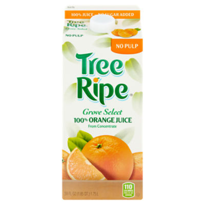 Tree Ripe Grove Select No Pulp 100% Orange Juice, 59 fl oz, 59 Fluid ounce