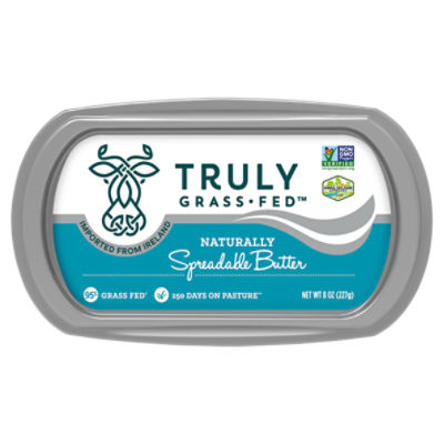 Truly Grass Fed Naturally Spreadable Butter, 8 oz