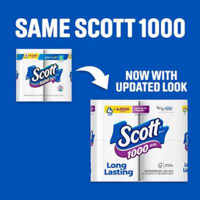Scott 1000 Toilet Paper Rolls 1 Ply Toilet Tissue - ShopRite