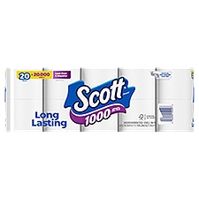 Scott 1000 Sheets Per Roll Toilet Paper, 20 Each