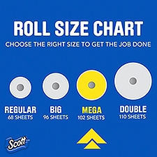 Scott Choose-A-Sheet White Mega Roll Paper Towels, 6 Each