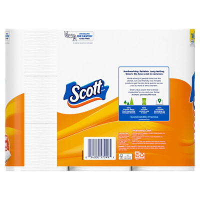 Scott Comfort Plus Unscented Bathroom Tissue, 18 count