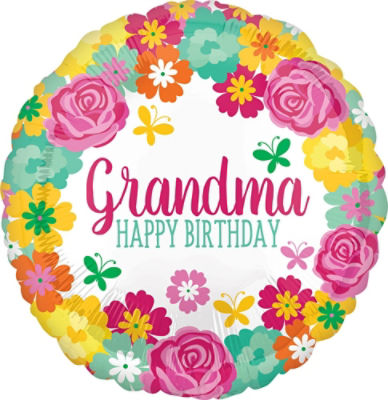 Happy Birthday Grandma Floral