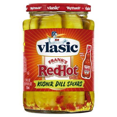 Vlasic Frank's RedHot Original Cayenne Pepper Sauce Flavored Kosher Dill Pickle Spears, 24 oz.