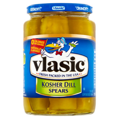 Vlasic Kosher Dill Spears Pickles, 24 fl oz, 24 Fluid ounce