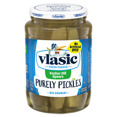 Vlasic Purely Pickles Kosher Dill Spears, 24 fl oz, 1.5 Each