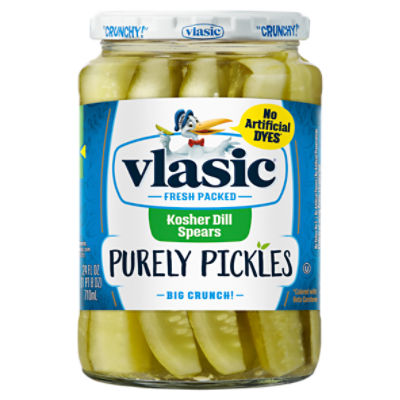 Vlasic Purely Pickles Kosher Dill Spears, 24 fl oz ShopRite