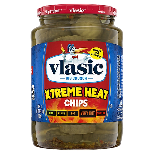 Vlasic Very Hot Xtreme Heat Chips Pickles, 24 fl oz