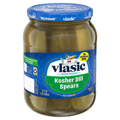 Vlasic Kosher Dill Pickle Spears, Keto Friendly, 32 FL OZ