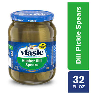 Vlasic Kosher Dill Pickle Spears Keto Friendly 32 Fl Oz