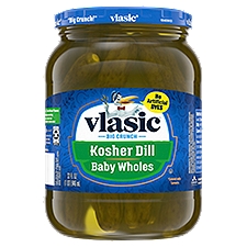 Vlasic Baby Wholes Kosher Dill Pickles, 32 fl oz