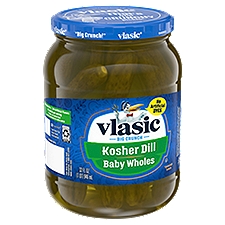 Vlasic Baby Wholes, Kosher Dill Pickles, 32 Fluid ounce