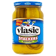 Vlasic Stackers Pickles, Kosher Dill, 16 Fluid ounce