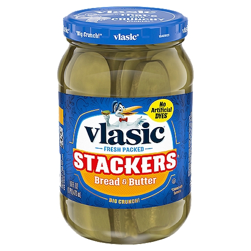Vlasic Stackers Bread & Butter Pickles, 16 fl oz