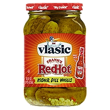 Vlasic Frank's RedHot Original Cayenne Pepper Sauce Flavored Kosher Dill Whole Pickles, 16 oz.