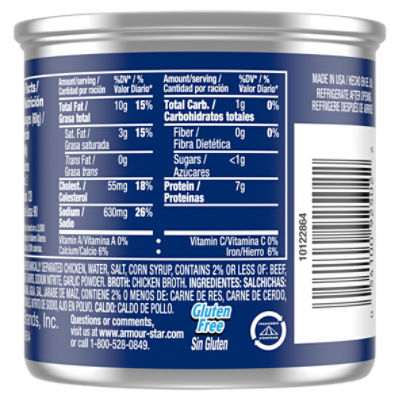 Vienna sausages deals ingredients