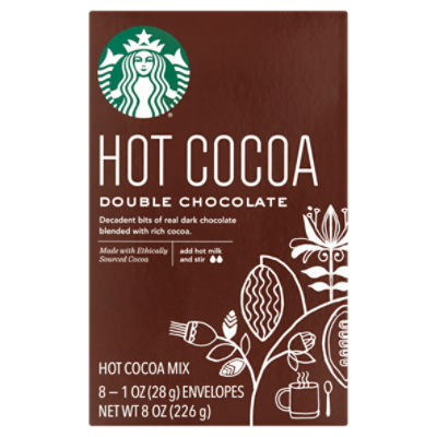 Starbucks Double Chocolate Hot Cocoa Mix, 1 oz, 8 count