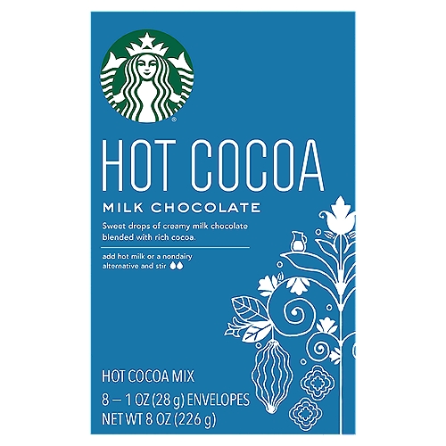Starbucks Milk Chocolate Hot Cocoa Mix, 1 oz, 8 count