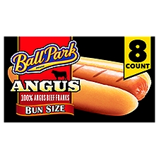 Ball Park Bun Length Hot Dogs, Angus Beef, 8 Count, 14 Ounce