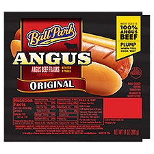 Ball Park Angus Beef Hot Dogs, Original Length, 14 Ounce