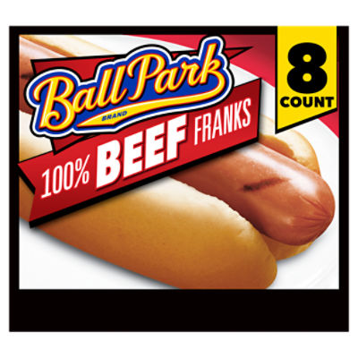 Ball Park Beef Hot Dogs, 8 Count, 15 Ounce