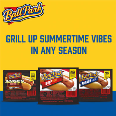 Ball Park Bun Length Hot Dogs, Beef, 8 Count