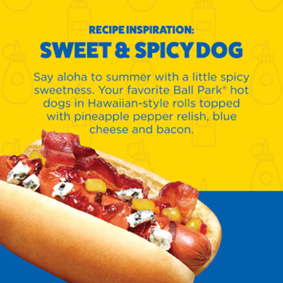 Ball Park Bun Length Hot Dogs, Beef, 8 Count