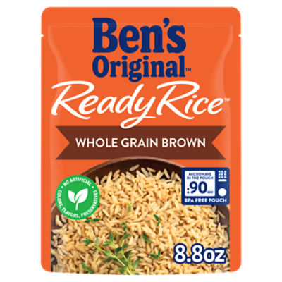 BEN'S ORIGINAL Ready Rice Whole Grain Brown Rice, Easy Dinner Side, 8.8 ounce Pouch, 8.8 Ounce
