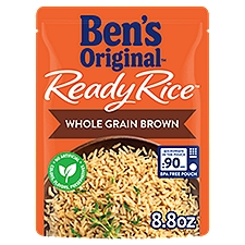 BEN'S ORIGINAL Ready Rice Whole Grain Brown Rice, Easy Dinner Side, 8.8 ounce Pouch
