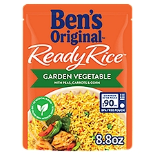 BEN'S ORIGINAL Ready Rice Garden Vegetable Flavored Rice, Easy Dinner Side, 8.8 ounce Pouch, 8.8 Ounce