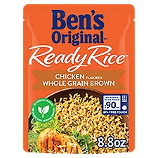 BEN'S ORIGINAL Ready Rice Chicken Flavored Whole Grain Brown Rice, Flavored Rice Side, 8.8 ounce Pouch, 8.8 Ounce