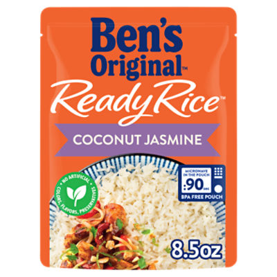BEN'S ORIGINAL Ready Rice Coconut Jasmine Flavored Rice, Easy Dinner Side, 8.5 ounce Pouch