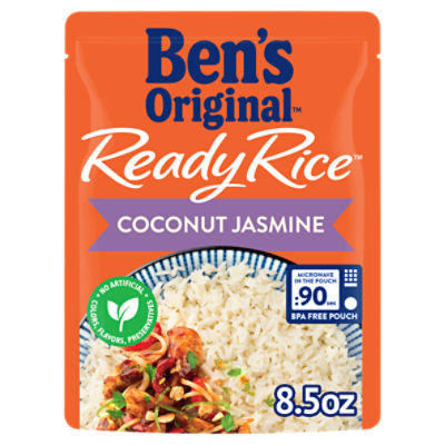 BEN'S ORIGINAL Ready Rice Coconut Jasmine Flavored Rice, Easy Dinner Side, 8.5 ounce Pouch, 8.5 Ounce