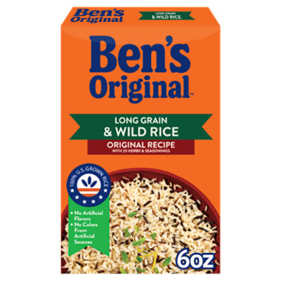 BEN'S ORIGINAL Flavored Long Grain Rice & Wild Rice, Boxed Rice, 6 ounce Box, 6 Ounce
