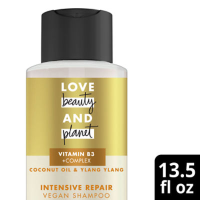 Love Beauty and Planet Coconut Oil & Ylang Ylang Hope and Repair Sulfate Free Shampoo, 13.5 fl oz