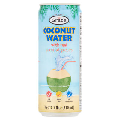 Grace Coconut Water with Real Coconut Pieces, 10.5 fl oz