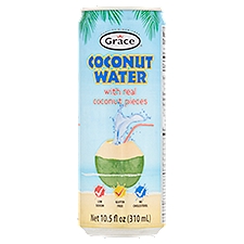 Grace Coconut Water with Real Coconut Pieces, 10.5 fl oz, 11 Fluid ounce