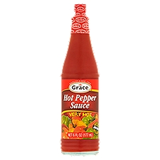 Grace Very Hot Hot Pepper Sauce, 6 fl oz, 6 Fluid ounce