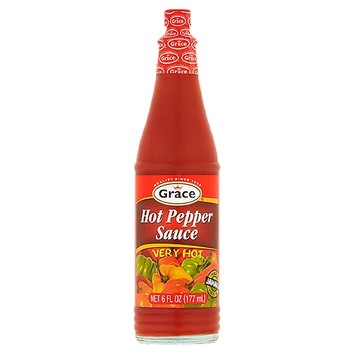 Grace Very Hot Hot Pepper Sauce, 6 fl oz