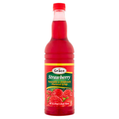 Grace Strawberry Flavored Syrup, 33.9 fl oz