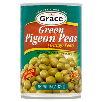 Grace Green Pigeon Peas (Gungo Peas), 15 oz