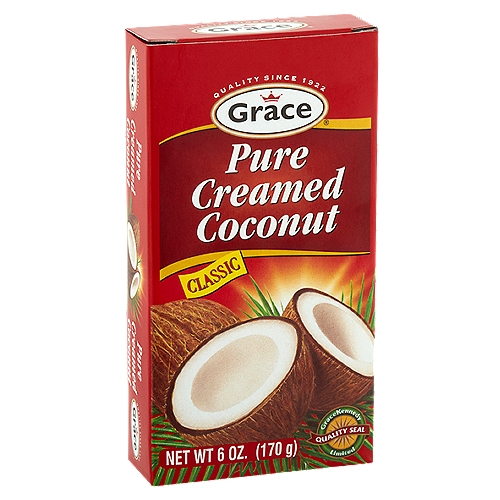 Grace Classic Pure Creamed Coconut, 6 oz