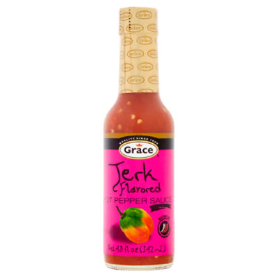 Grace Jerk Flavored Hot Pepper Sauce, 4.8 fl oz