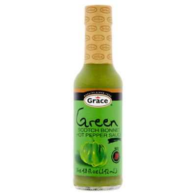 Grace Green Scotch Bonnet Hot Pepper Sauce, 4.8 fl oz