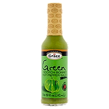 Grace Green Scotch Bonnet Hot Pepper Sauce, 4.8 fl oz, 5 Fluid ounce
