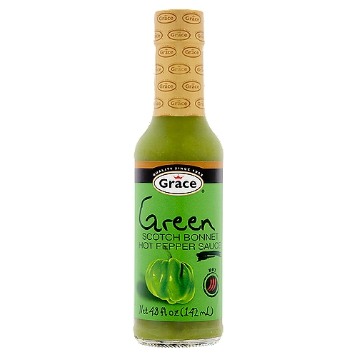 Grace Green Scotch Bonnet Hot Pepper Sauce, 4.8 fl oz