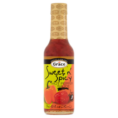 Grace Sweet n' Spicy Hot Pepper Sauce, 4.8 fl oz